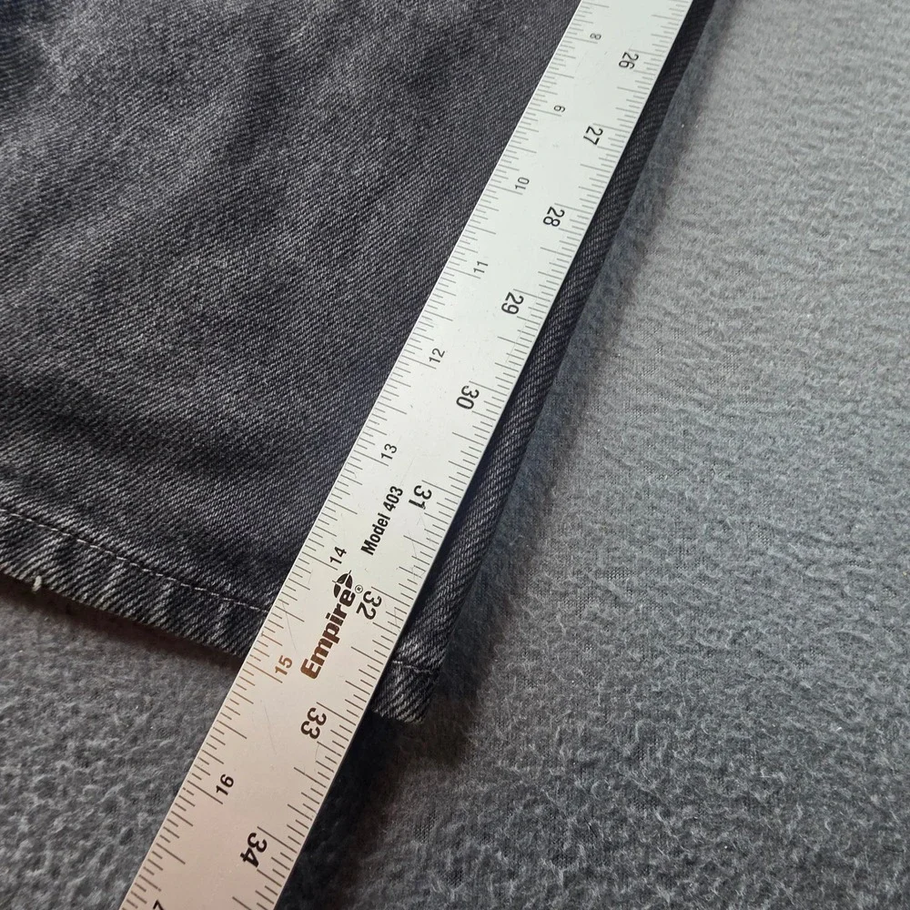 Vintage Levis 550 Mens Black Relaxed Straight Leg Denim Jeans 32x34 Faded Cotton